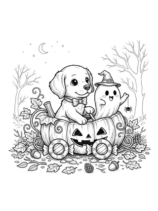 Perrito en Calabaza