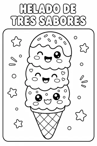 Helado de tres sabores
