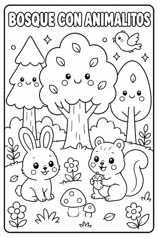 Bosque con animalitos
