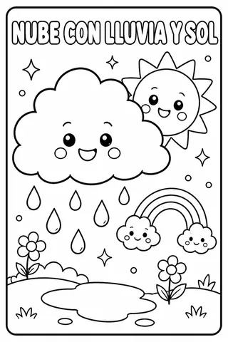 Nube con lluvia y sol